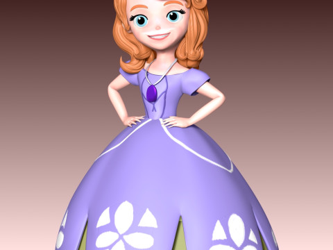 Sofia Princess 3D-printmodel