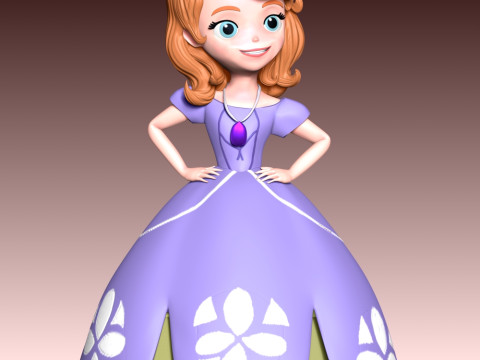 Sofia Princess 3D-printmodel