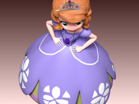 Sofia Princess 3D-printmodel