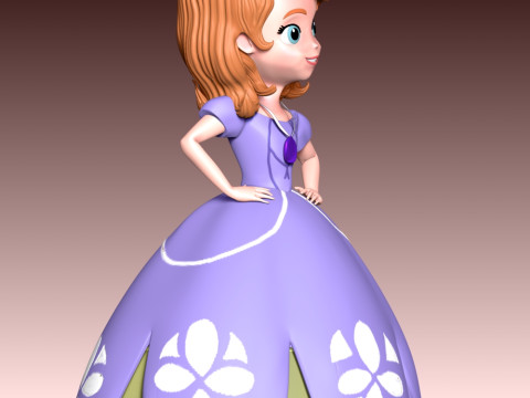 Sofia Princess 3D-printmodel