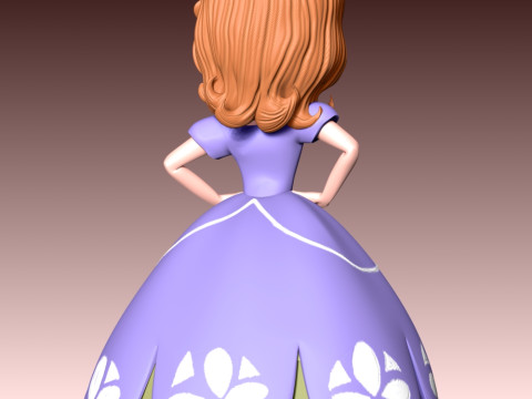 Sofia Princess 3D-printmodel