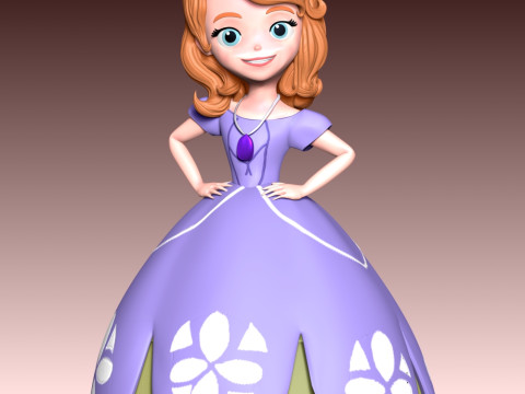 Sofia Princess 3D-printmodel