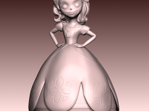 Sofia Princess 3D-printmodel