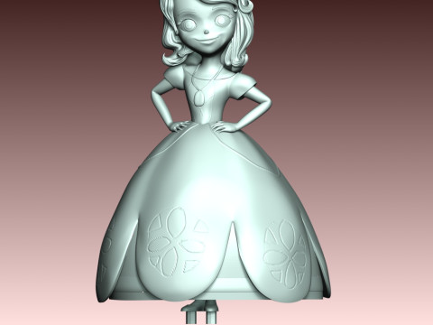 Sofia Princess 3D-printmodel