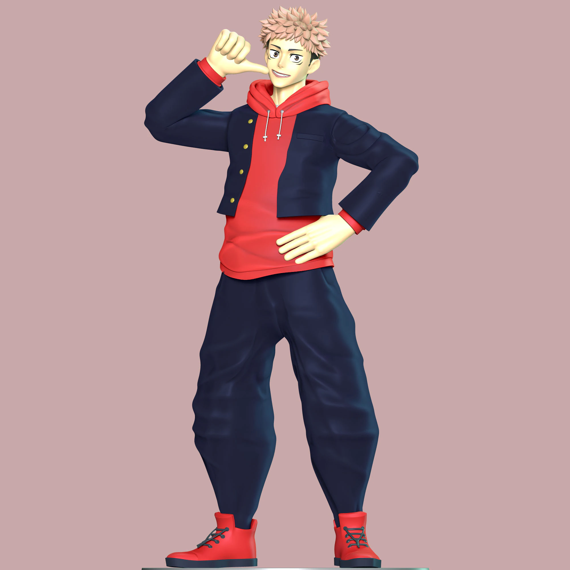 Yuji Itadori - Jujutsu Kaisen 3D Print Model .c4d .max .obj .3ds .fbx .stl .blend 