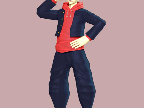 이타도리 유지 - 유술해선 3D 프린트 모델