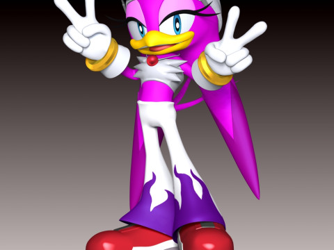 Wave the Swallow Fan Art Modèles 3D en vedette