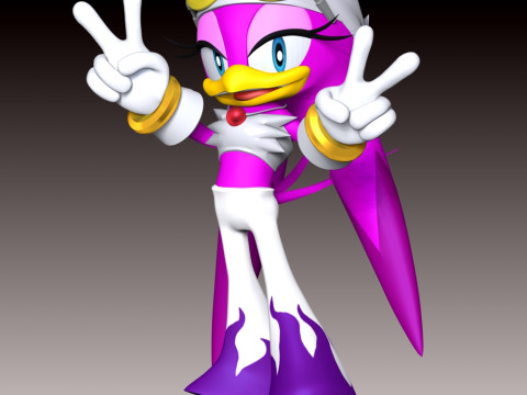 Wave the Swallow Fan Art Modèles 3D en vedette