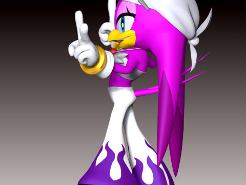Wave the Swallow Fan Art Modèles 3D en vedette