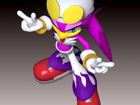 Wave the Swallow Fan Art Modèles 3D en vedette