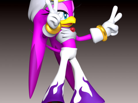 Wave the Swallow Fan Art Modèles 3D en vedette