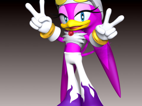 Wave the Swallow Fan Art Modèles 3D en vedette