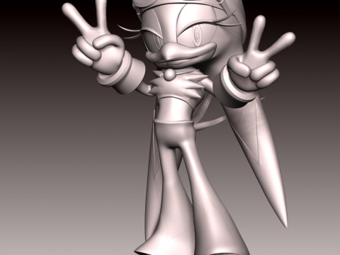 Wave the Swallow Fan Art Modèles 3D en vedette