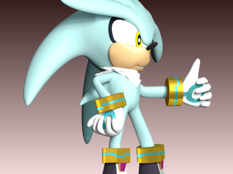 Silver The Hedgehog Modèles 3D en vedette