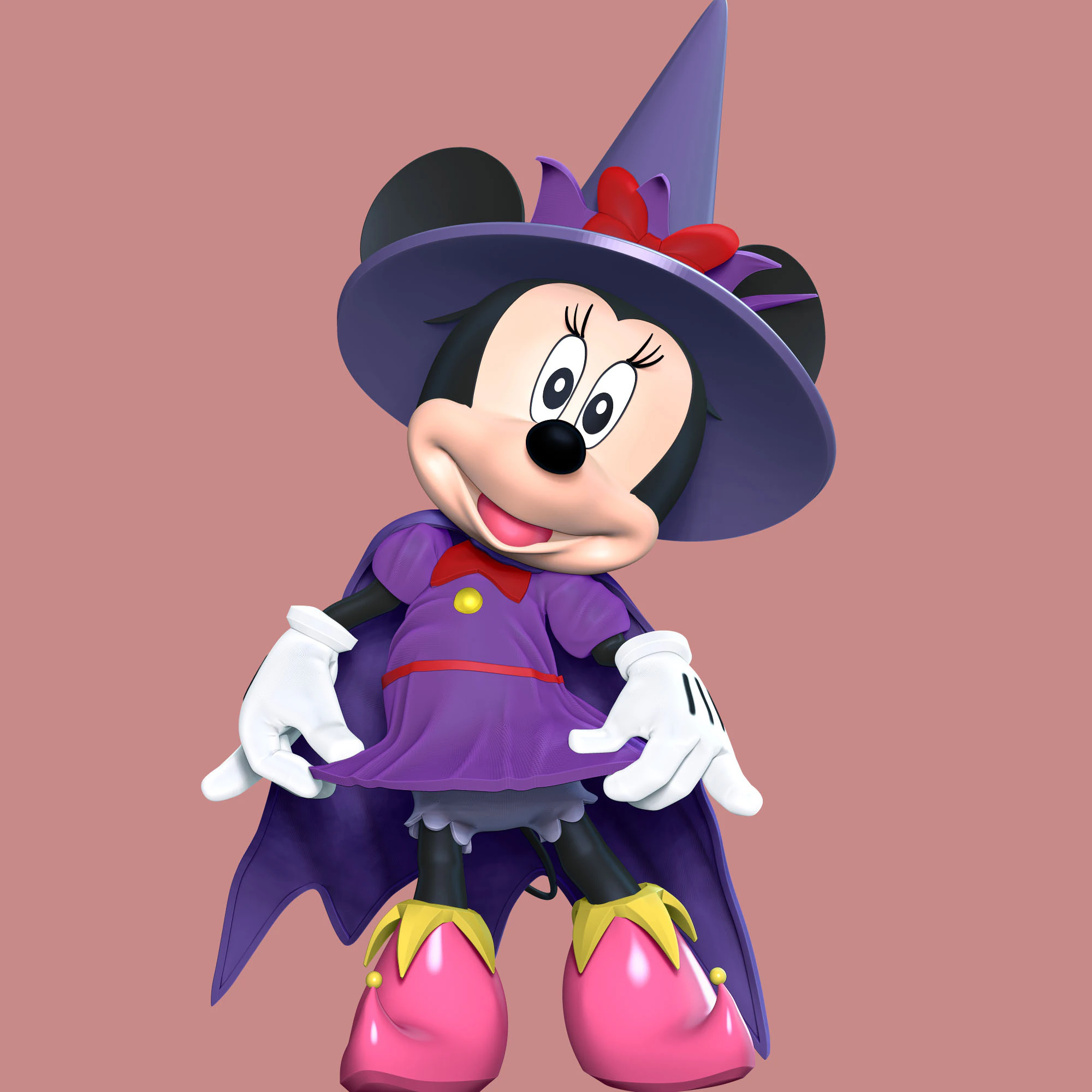 Minnie Halloween 3D Print Model .c4d .max .obj .3ds .fbx .stl .blend 