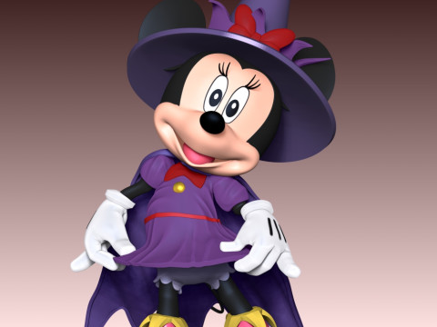 Minnie Halloween 3D Принт Модель