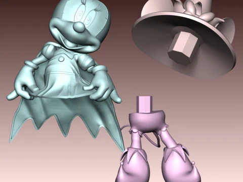 Minnie Halloween 3D Print Model
