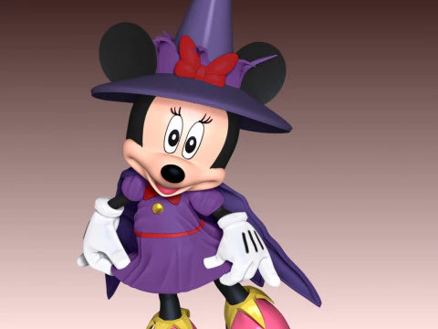 Minnie Halloween 3D Print Model