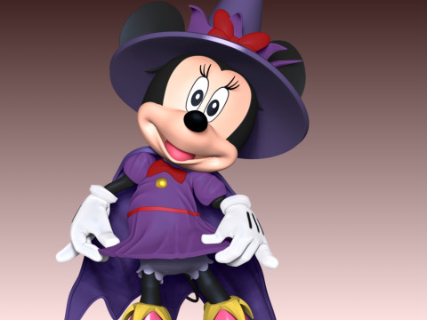 Minnie Halloween 3D Принт Модель