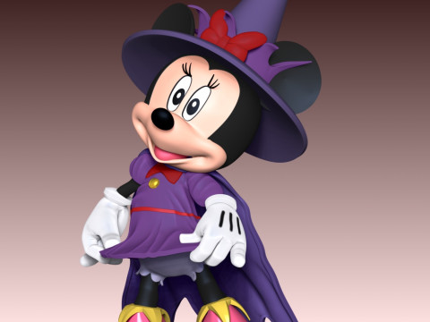 Minnie Halloween 3D Принт Модель