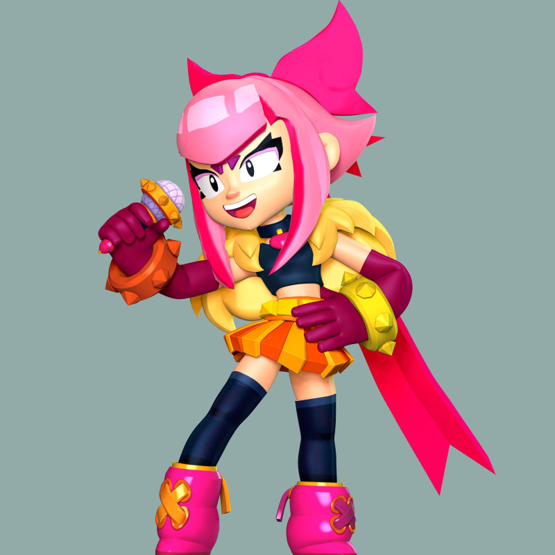 Melodie - Brawl Stars 3D Print Model .c4d .max .obj .3ds .fbx .stl .blend
