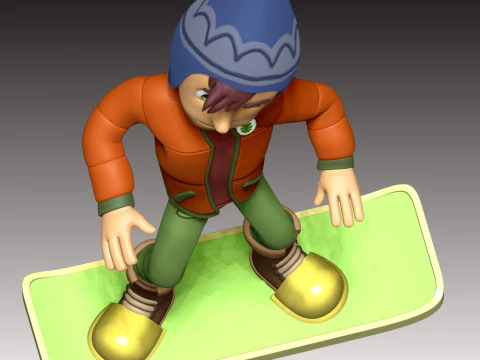 Jake Snowboarding - Paw Patrol 3D Print Model