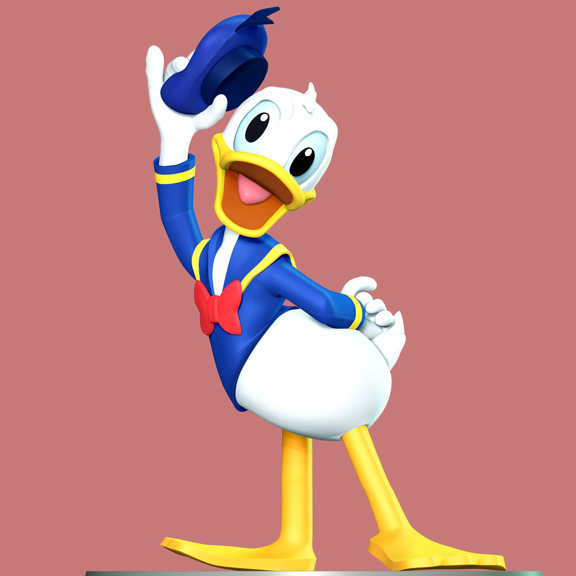 Donald Duck Fan Art 3D Print Model .c4d .max .obj .3ds .fbx .stl .blend