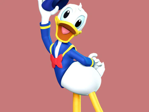 Fan Art de Donald Duck Modèles 3D en vedette