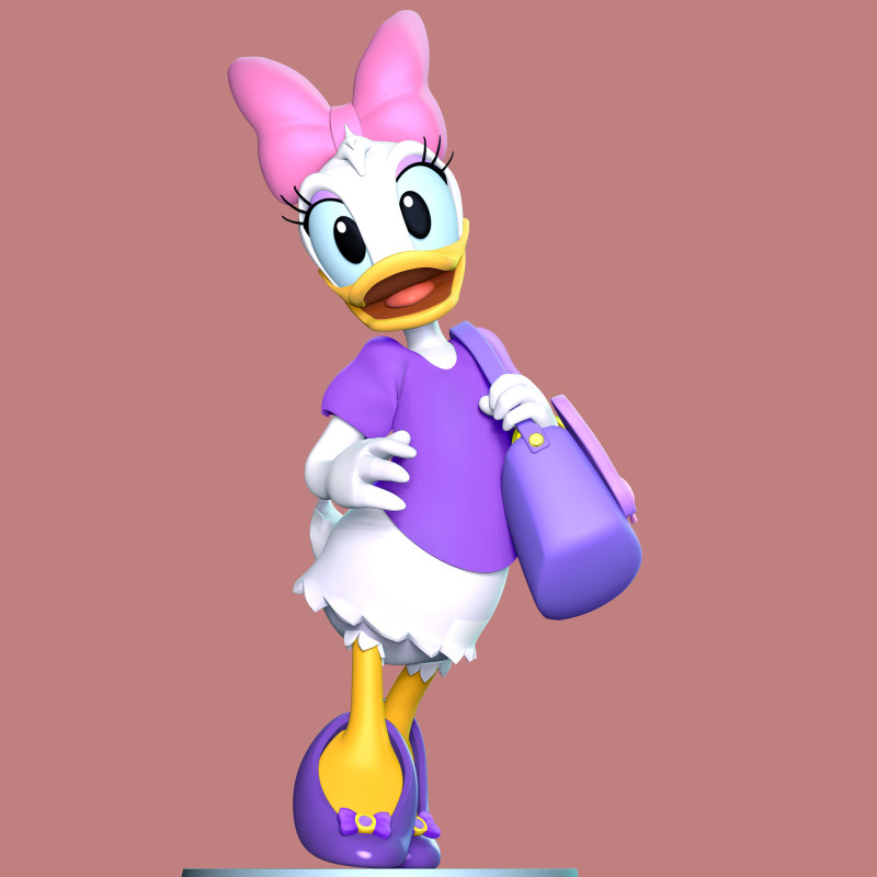Daisy Duck Fan Art 3D 打印模型 .c4d .max .obj .3ds .fbx .stl .blend