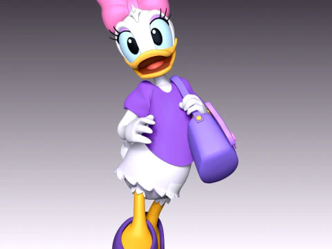 Daisy Duck Fan Art 3D Print Model