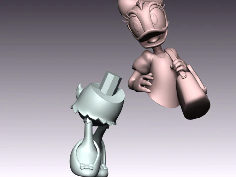 Daisy Duck Fan Art 3D Print Model