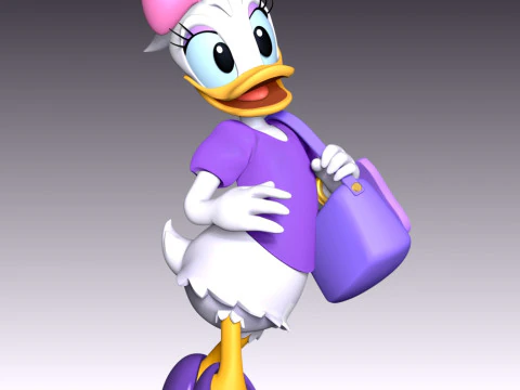 Daisy Duck Fan Art 3D Print Model