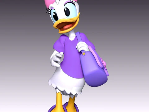 Daisy Duck Fan Art 3D Print Model