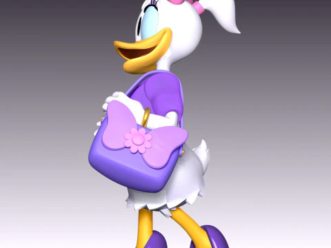 Daisy Duck Fan Art 3D Print Model