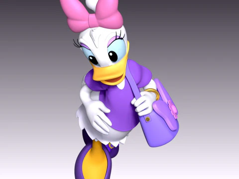 Daisy Duck Fan Art 3D Print Model