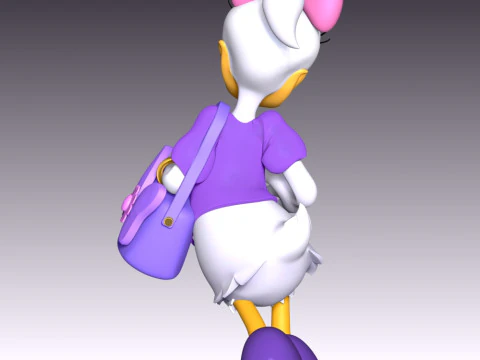 Daisy Duck Fan Art 3D Print Model