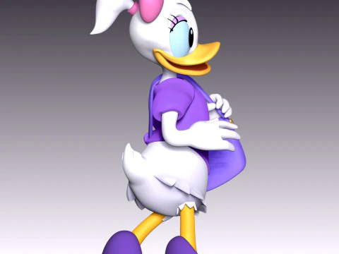Daisy Duck Fan Art 3D Print Model