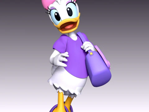 Daisy Duck Fan Art 3D Print Model