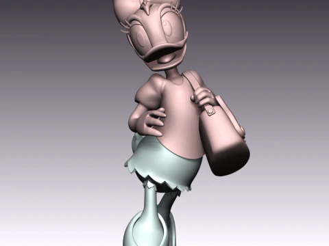 Daisy Duck Fan Art 3D Print Model