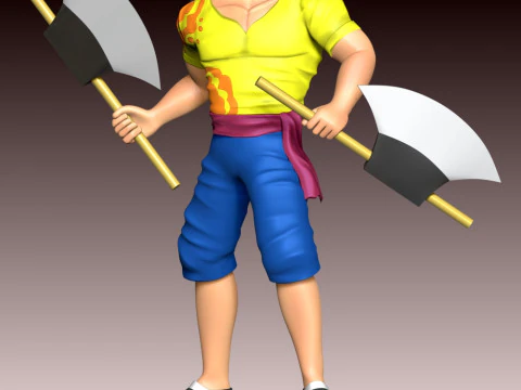 Scopper Gaban - One Piece 3D Print Model