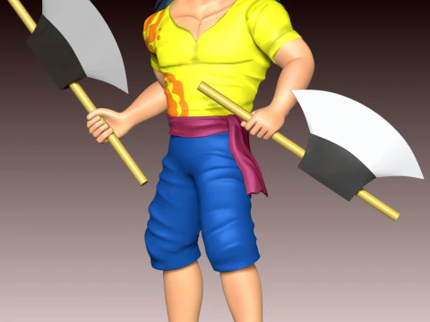 Scopper Gaban - One Piece 3D Print Model