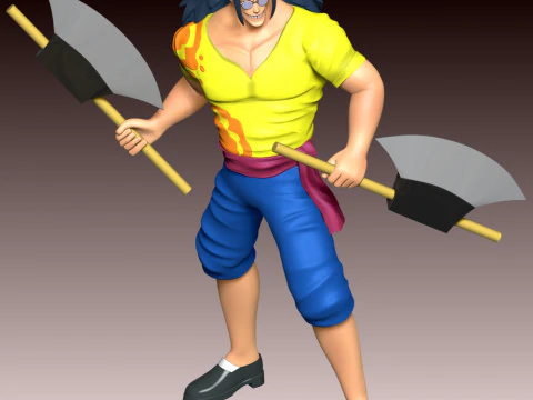 Scopper Gaban - One Piece 3D Print Model