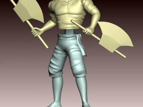 Scopper Gaban - One Piece 3D Print Model
