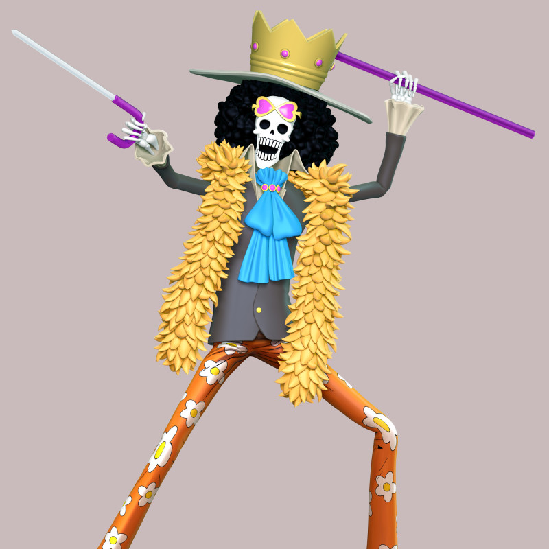 Brook Fan Art Model Cetak 3D .c4d .max .obj .3ds .fbx .stl .blend