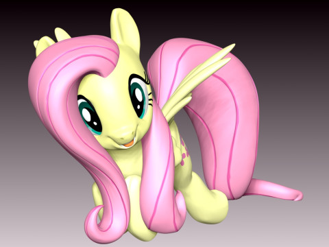 Fluttershy Fan Art 3D 打印模型