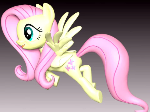 Fluttershy Fan Art 3D Print Model