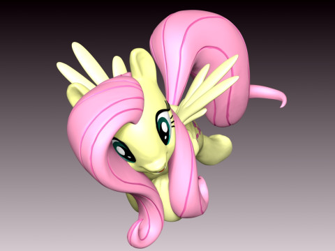 Fluttershy Fan Art 3D 打印模型