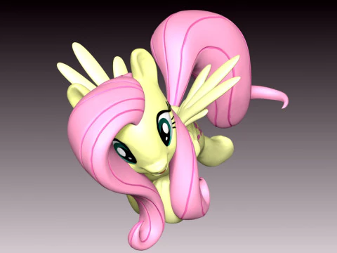 Fluttershy Fan Art 3D Print Model