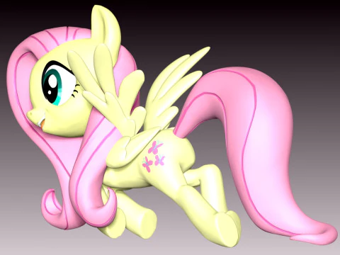 Fluttershy Fan Art 3D Print Model
