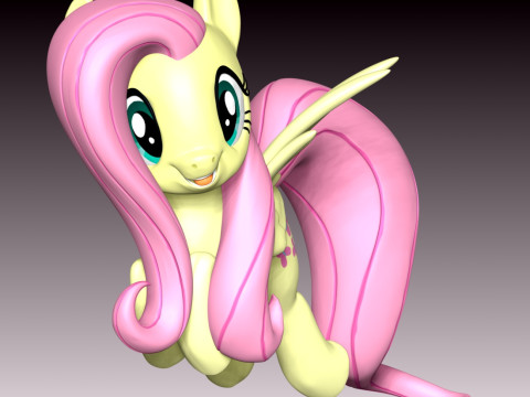 Fluttershy Fan Art 3D 打印模型